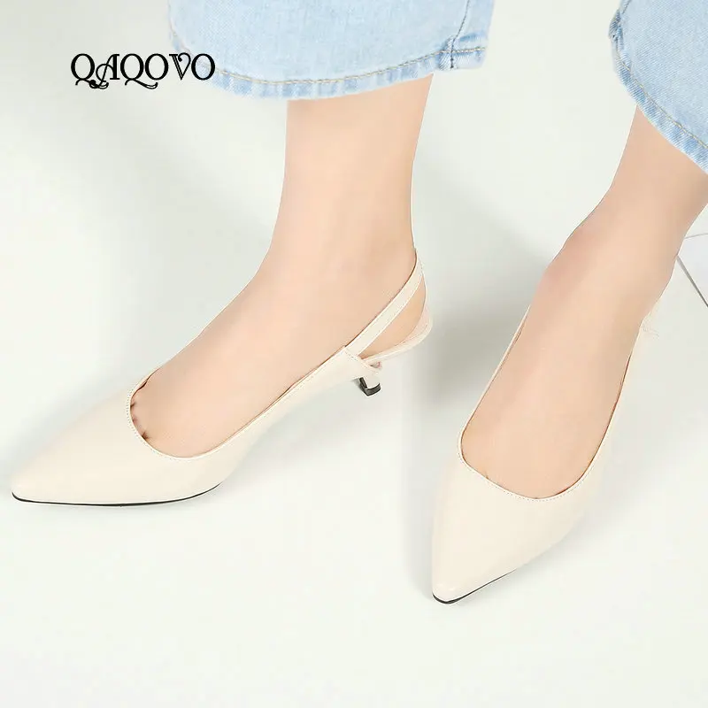 

Women Summer Sandals Heels Gladiator Ladies Shoes Comfortab Low Heels Pumps Slip On Back Strap Fashion Party Casual Female Shoes