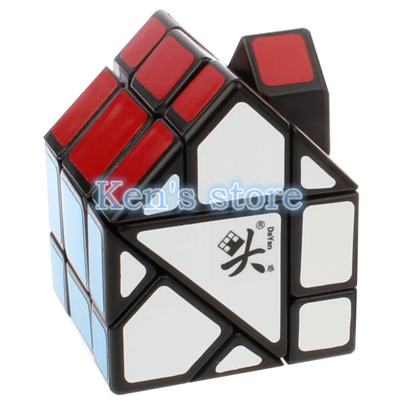 Dayan Bermuda House Puzzle Cube черно-белые ПВХ& матовые наклейки Cubo головоломки классические игрушки-Подарки - Цвет: Черный