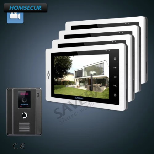 

HOMSECUR 7" Video Door Phone Intercom System+LCD Color Screen for Apartment 1C4M