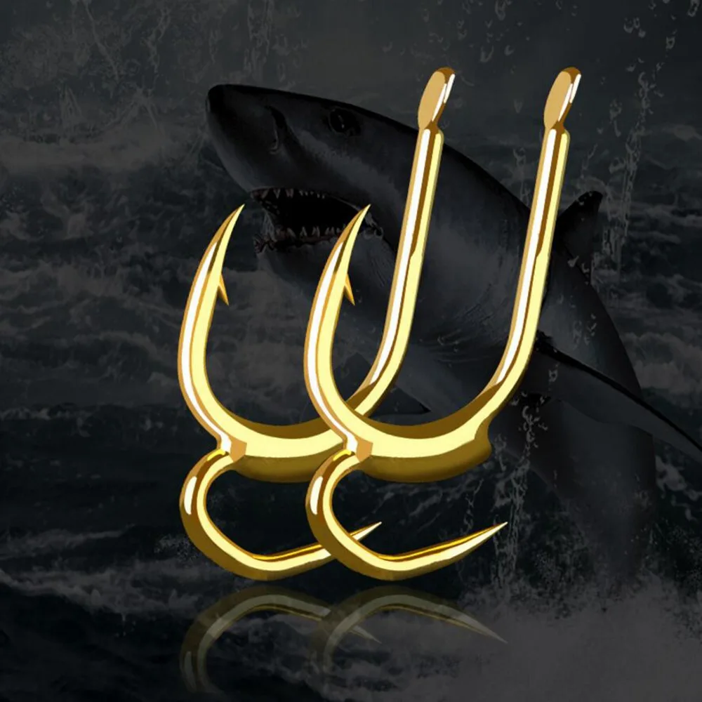 جديد 10 قطعة 1 حزمة عالية الكربون الصلب اثنين القوة طرف حاد القتال الصيد هوك مع الشائكة الأسماك والعتاد ل تايوان البحر الصيد