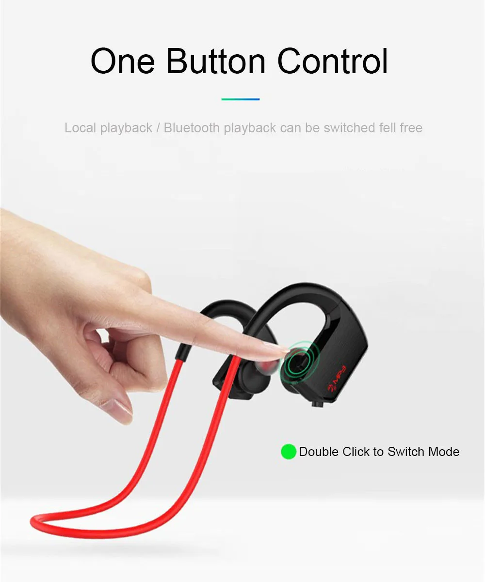 Askmeer 8GB Mp3 Music Player Headsets+Wireless Bluetooth Sport Earphone  Sweatproof Earbuds Headset with Microphone Handsfree Call (15)