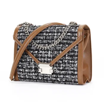 

Women Genuine Leather Bag for Women Ladies Small Messenger Purse Flap Shoulder Sac Chain Crossbody Mini Handbag 2019