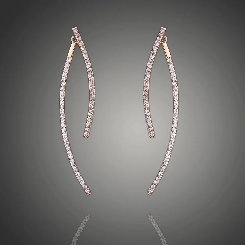 

2019 new simple line before and after deduction earrings long earrings female earrings jewelry birthday gift E01003