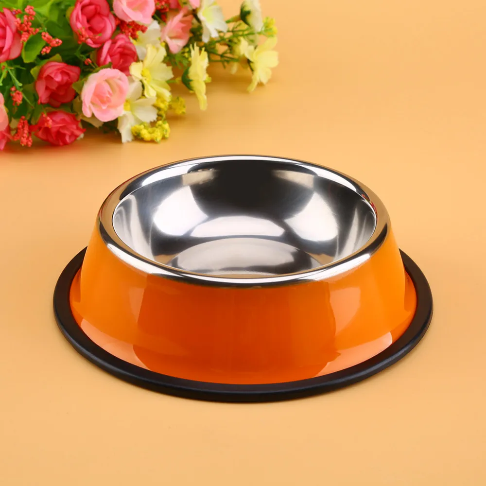 Собачья Миска Из Нержавеющей Стали Anti-skid Собак Pet Cat Food Вода Чаши, Миски Для Кормления Животных XS-L Для Корма Для Животных Подачи воды