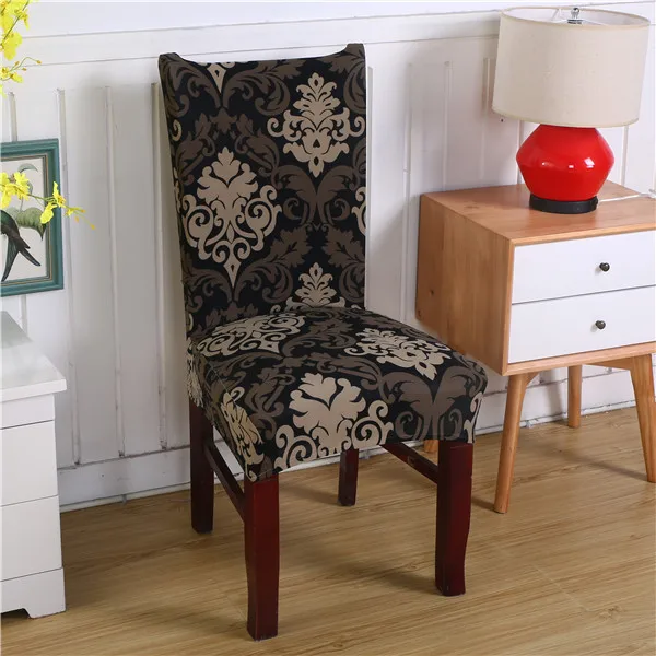 Hyha Floral Letter Dining Chair Cover Spandex Elastic Anti-dirty Slipcovers Protector Stretch Removable Hotel Kitchen Seat Case - Цвет: 13