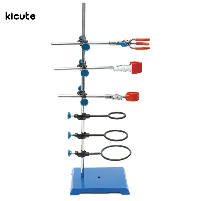 

600mm Laboratory Stands Set Support and Beakers Clip Triangular Clip Lab Clamp Hoops Laboratory School Education Supplies