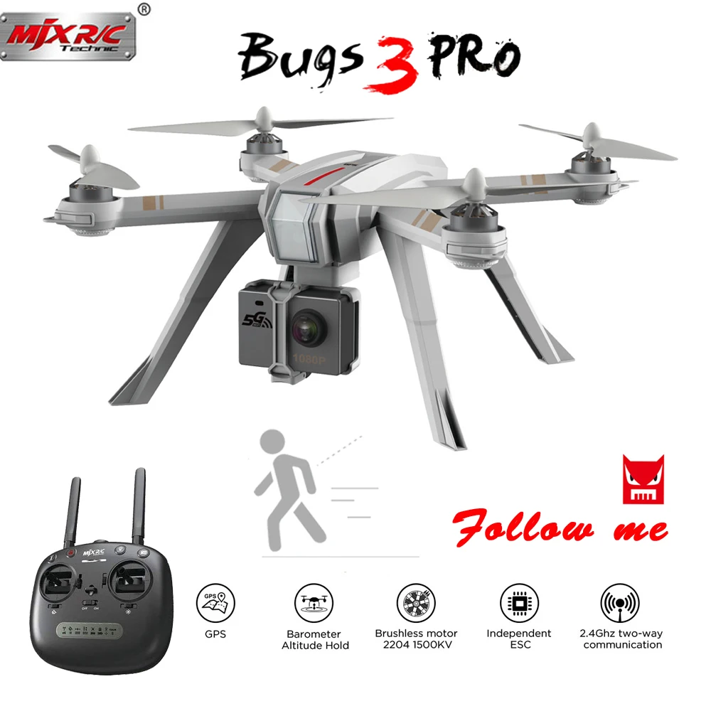 

MJX Bugs 3 Pro B3 Pro RC Drone with 720P/1080P Wifi FPV Camera GPS Follow Me Mode Brushless RC Selfie Helicopter Quadcopter Dron
