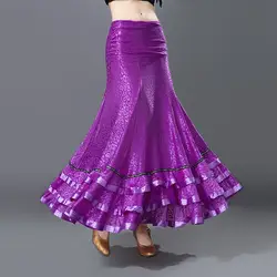 Женская бальная танцевальная юбка для девочек, новые женские современные национальные стандартные танцы вальса, тренировочные платья, D0807