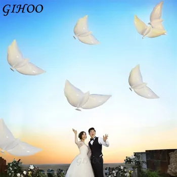 

104*54cm Large Size Wedding Party decoration white dove balloon peace bird balloon pigeons marriage Graduation helium balloon