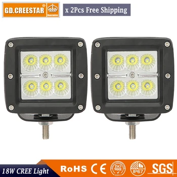 

18Watts 3" 3 inch Cube LED Work Lights Square car Headlight FOR OFF ROAD 4X4 4WD ATV UTV SUV Driving Fog Lamp Headlamps 2pcs/lot