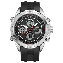WEIDE Sport Quartz Watch Men Fashion PU Strap Watch Chronograph Military Army Clock For Men Students 30M Waterproof Wristwatchs