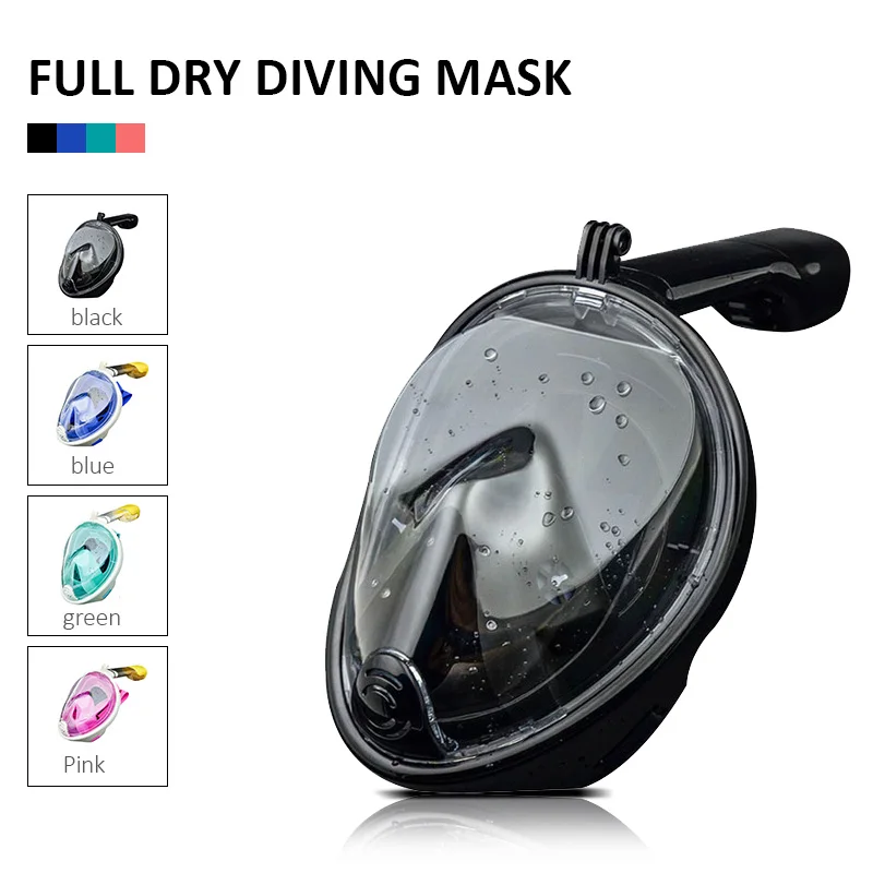 

2019 Waterproof Underwater Diving Mask Full Face Diving Snorkling Scuba Mergulho Anti Fog Snorkeling for sjcam Camera