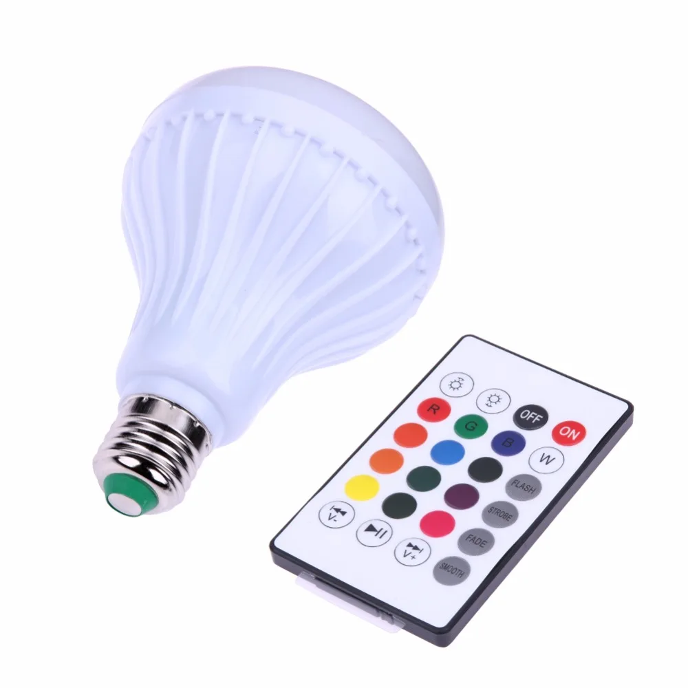 

24 Key 12W E27 Smart LED Light Lamp Remote Controller Bluetooth 3.0 Speaker Music Bulb RGB Light Changing Controller