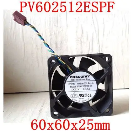 Free Shipping Foxconn PV602512ESPF 60x60x25mm DC12V 0.35A 4PIN for HP DC7800 DC7900 USDT Chassis fan 444306-001 cooling | Компьютеры и