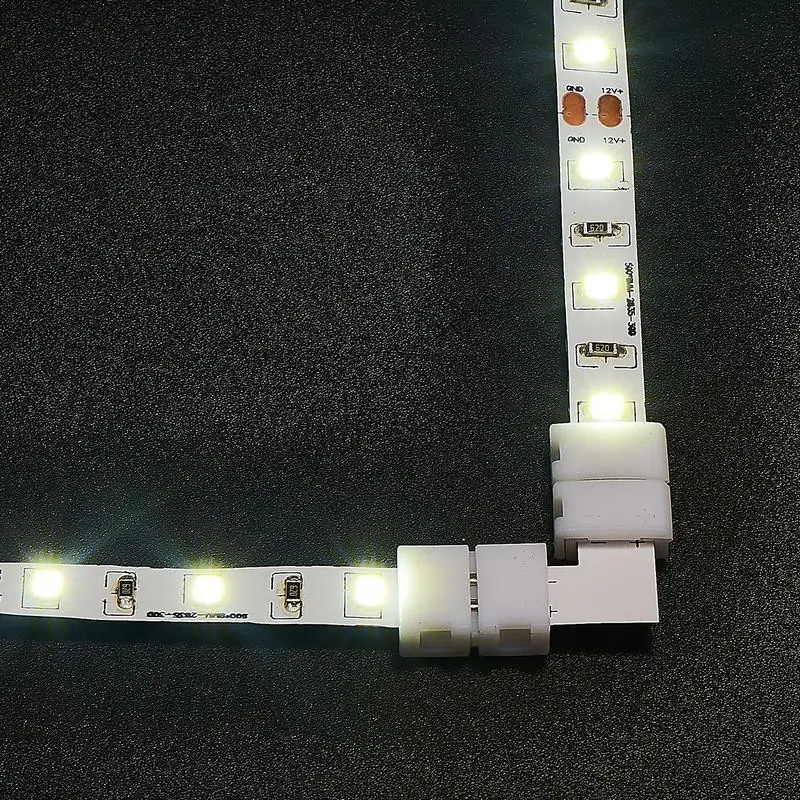 2 контактных разъемов T крест Корн L Форма 2pin Светодиодные ленты Разъем для 10 мм SMD 5050 5630 один Цвет полосы светильник