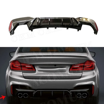 

5 Series Rear Bumper Lip Diffuser for BMW G30 G31 G38 M-TECH M Sport 2017 2018 ABS Black Back Bumper exhaust Guard Car Styling