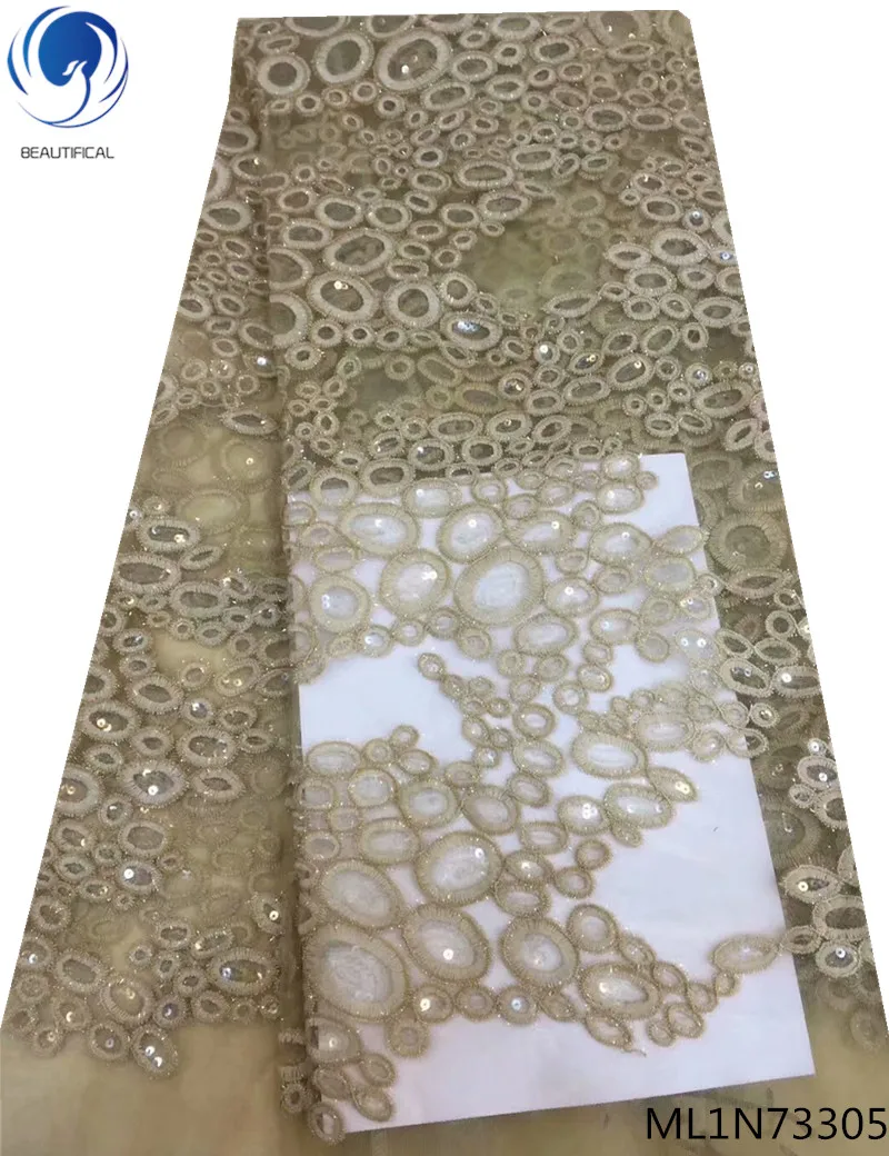 

BEAUTIFICAL french lace fabric sequin lace fabric sequin embroidery lace fabric with sequin free shipping 5yards for man ML1N733