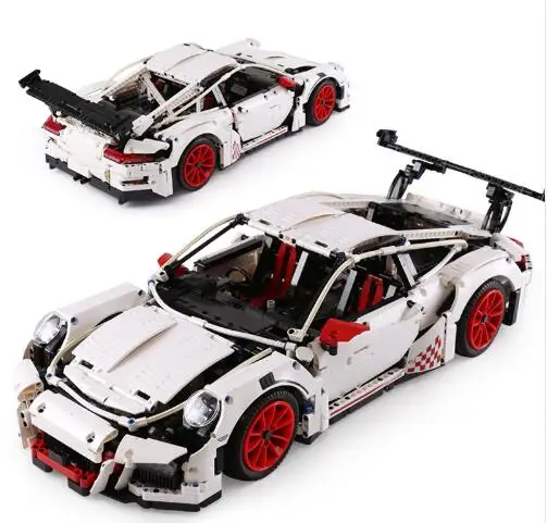 Lepin  20001B White  Technic Racing Car Model Kits Blocks Bricks DIY Boys Toy Compatible With 42056