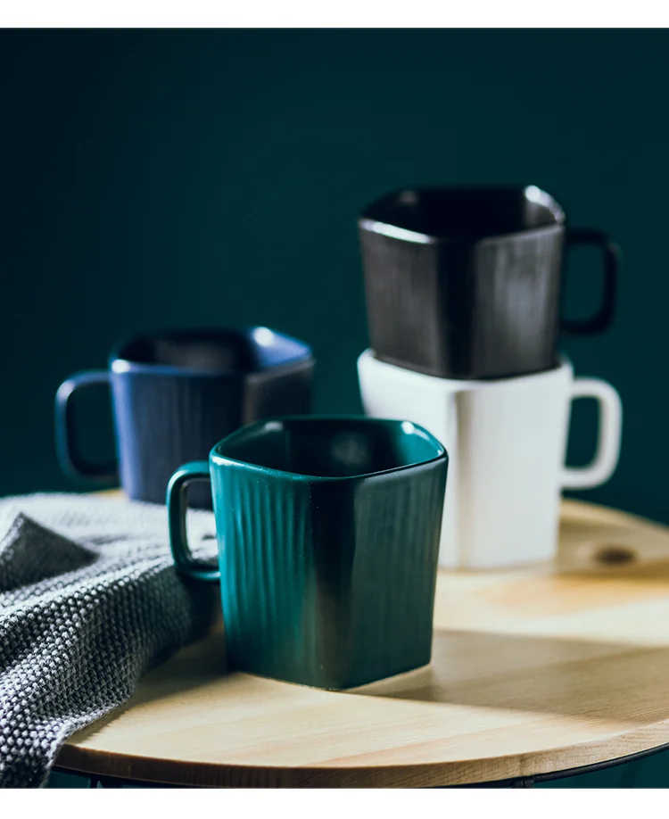 OUSSIRRO Скандинавская креативная керамическая кружка с крышкой с ложкой, молочный кофе, чайная чашка, чашка для завтрака без крышки, милые подарки для влюбленных на день рождения