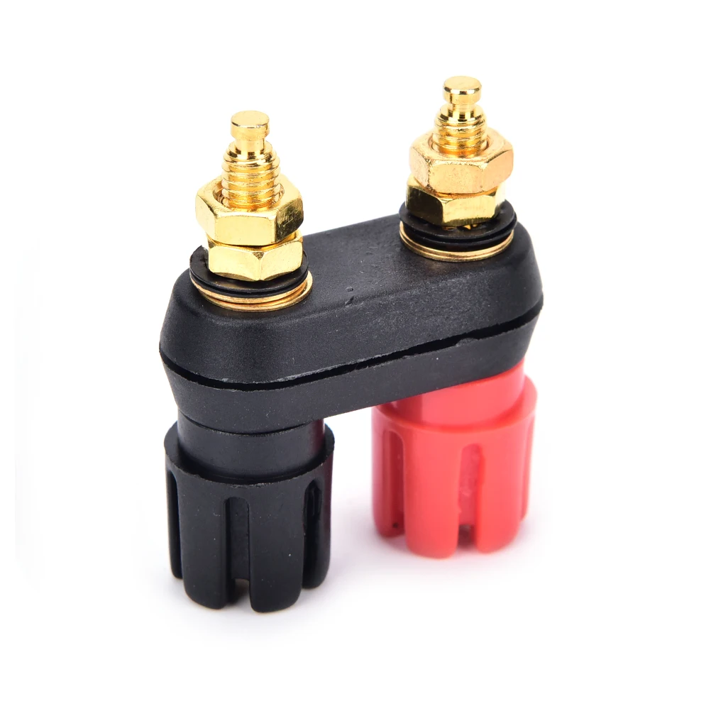 

2Pcs Speaker banana plug BINDING POST terminal connector banana socket Dual Female Banana Plug for Speaker Amplifier