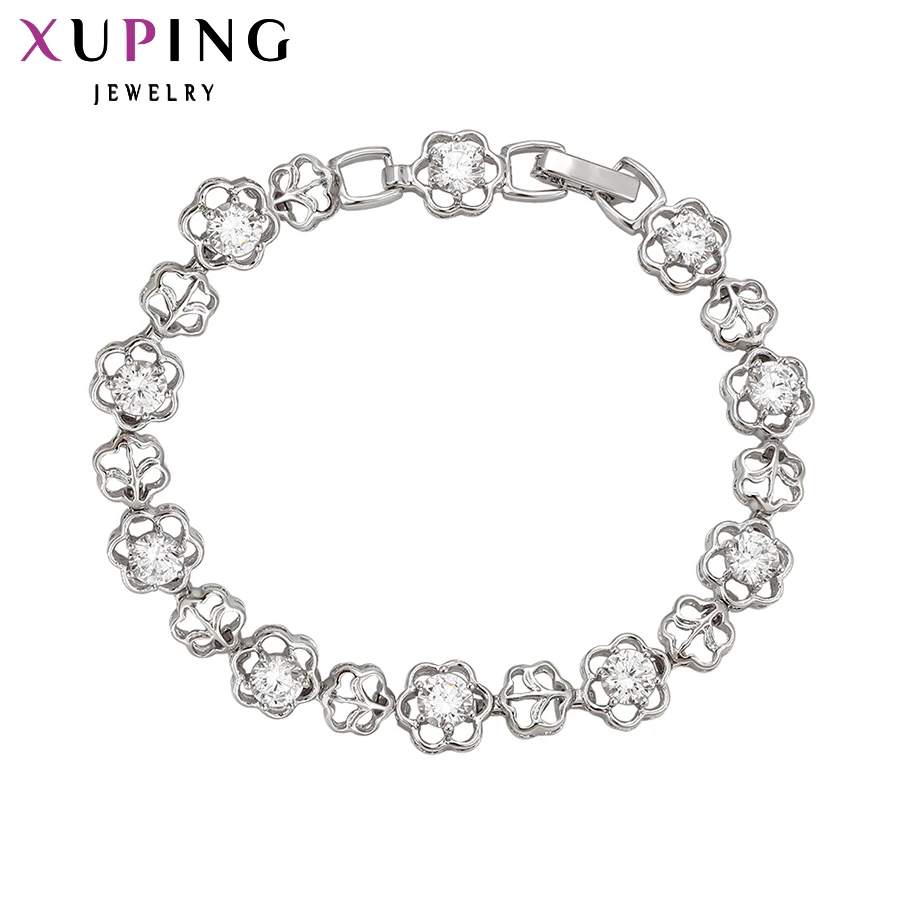 

Xuping Luxury Bracelet European American Exquisite Silver Color Plated High Quality Best Factory Price 72381