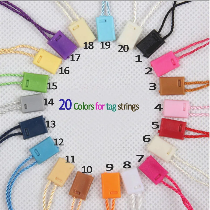 

Wholesale Free shipping 1000pcs 18cm 20 multiple colors string seal garment hang tag string/cords/tag seal SEAL-002