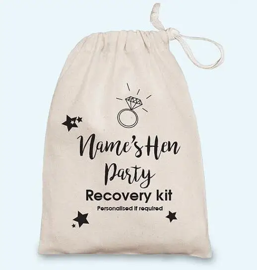 personalized diamond wedding Hangover Kit favor gift muslim Drawstring