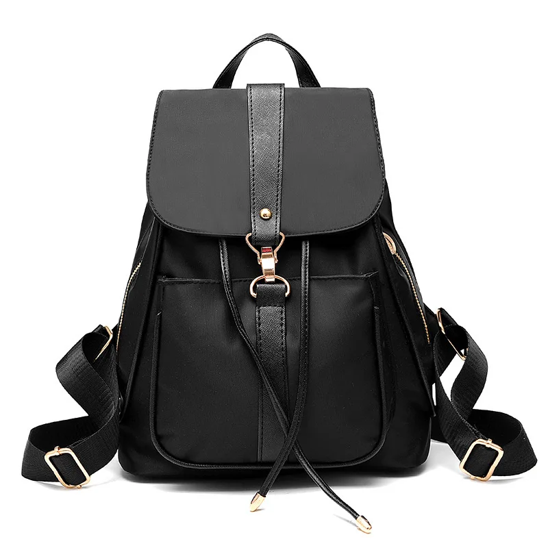 Hot Sale black backpack women Travel waterproof Oxford Material Drawstring Backpack female Shoulder Bag
