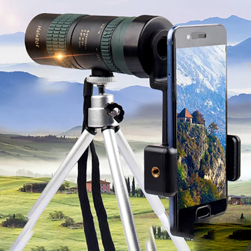 

40X60 BAK4 Monocular Low Night Vision Waterproof HD Mini Outdoor Hunting Camping Scopes with Tripod Telescope