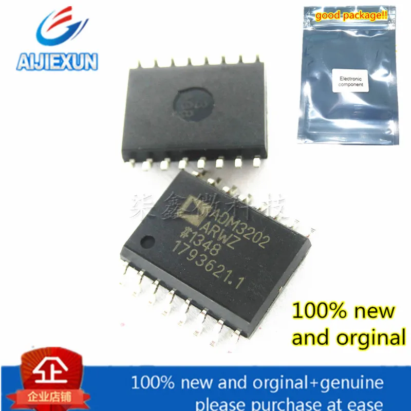 10 шт. 100% новый и оригинальный ADM3202ARWZ ADM3202ARW SOP16 низкая Мощность 3 V RS-232 линейные