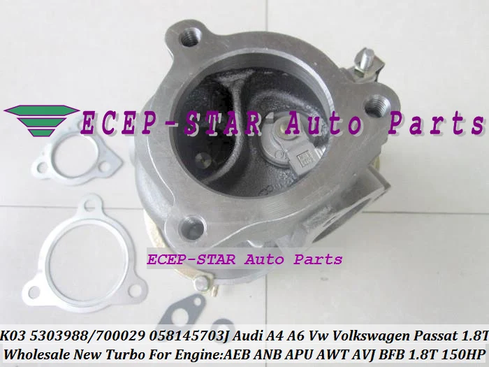 K03 53039880029 53039700029 058145703J Turbo Turbocharger For AUDI A4 A6 VW VOLKSWAGEn Passat 1.8T AEB ANB APU AWT AVJ BFB 150HP (5)