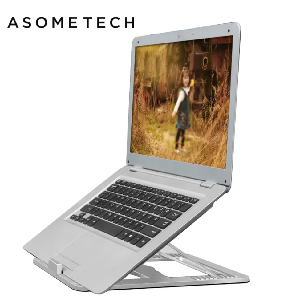 10 Gears Adjustable Aluminum Laptop Stand Holder Suporte For Macbook Air Pro 13.3 15.4 Cooling Office Desk Dock Riser Stand Tray 10 Gears Adjustable Aluminum Laptop Stand Holder Suporte For Macbook Air Pro 13.3 15.4 Cooling Office Desk Dock Riser Stand Tray
