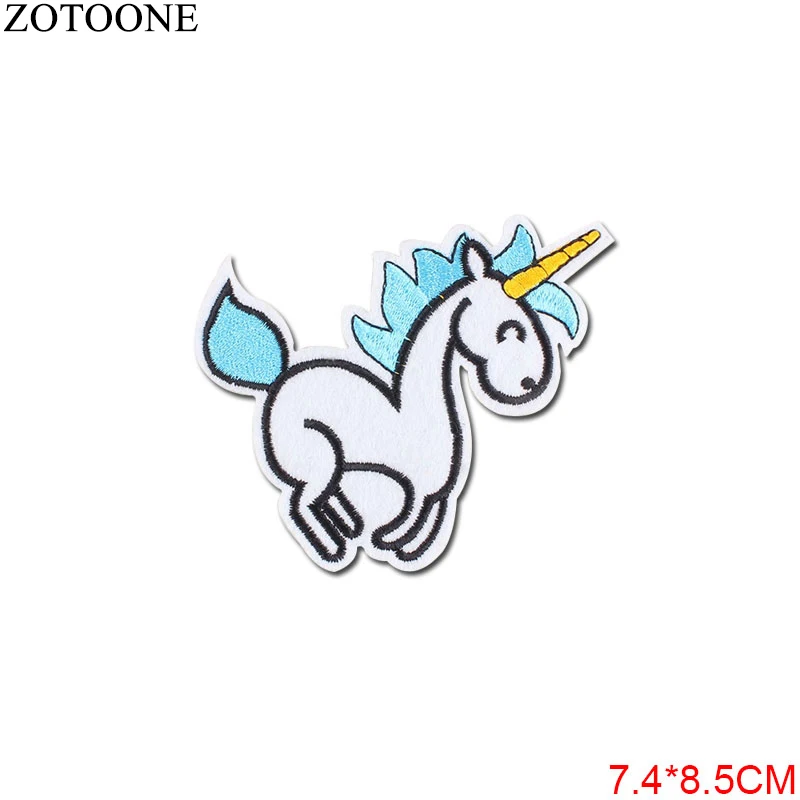 ZOTOONE нашивки в форме единорога красочные наклейки Diy железа на одежду