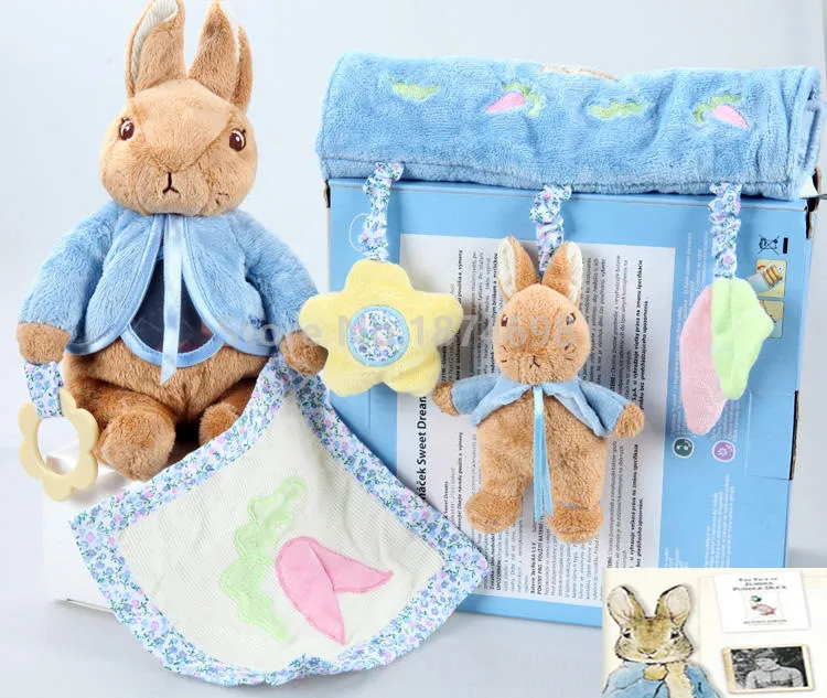 Новинка; детское одеяло с изображением кролика Питера, джемаймы, утки; одеяло; плюшевое одеяло с мультипликационным принтом; кровать с прицепом; подвесные игрушки для новорожденных; успокаивающее полотенце