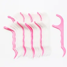 50 шт. Пластик зубная нить зубочистка провод с нейлоновой оплеткой Портативный уход за зубами чистящее средство для чистки зубов, набор инструментов для гигиена полости рта выбирает