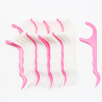 

50pcs Plastic Dental Floss Stick Nylon Wire Portable Teeth Care Cleaner Tooth Cleaning Tools Set For Oral Hygiene Tooth Picks