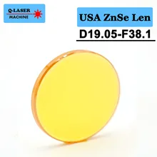 EUA FL38.1mm Co2 CVD ZnSe Lente de Foco Do Laser 19.05mm de Diâmetro de 1.5 polegadas Para CO2 Gravação A Laser E Máquina De Corte