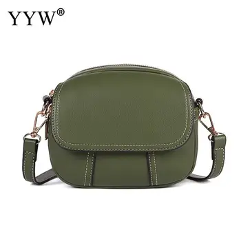 

Women Green Pu Leather Flap Saddle Crossbody Bag Red Casual Easy Match Bolsa Feminina Summer Zipper Multifunction Shoulder Bag
