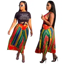 Hot Popular Sexy Summer Skirts Femme Lady Casual Print High Waist Skirts Female Sexy Elegant Maxi Skirt LJ1859