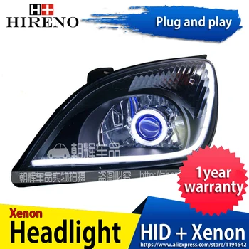 

Car custom Modified Xenon Headlamp for Chery Tiggo 2006-09 Headlights Assembly Car styling Angel Lens HID 2pcs