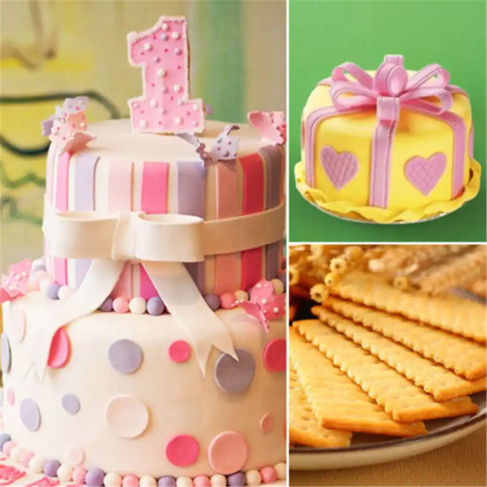 2pcs Fondant Strip Ribbon Cutter Sugarcraft Cake Decorating Tools
