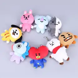 10 см BTS bulletproof Молодежная Лига брелок-Плюшевая Кукла BT21 уродливые куклы и детская брелок-игрушка Пряжка для девочек Рождественский подарок