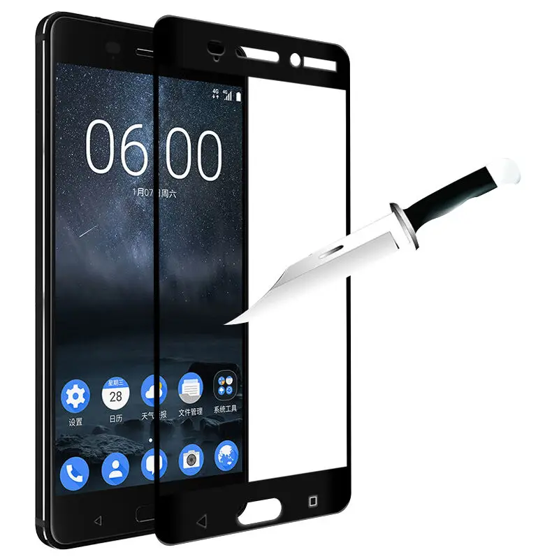 Lovekiss взрывозащищенное Закаленное Стекло 9H для Nokia 6 3 5 Полное покрытие Защитная