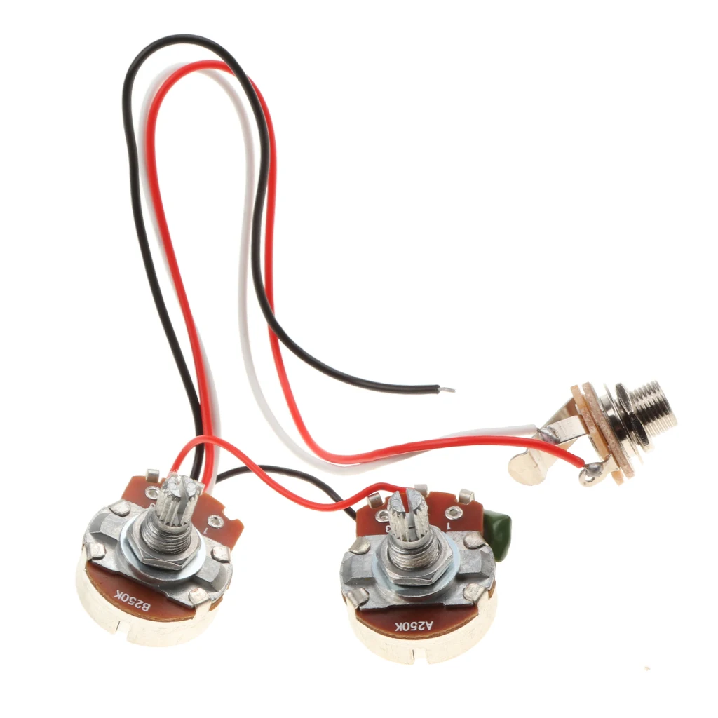1 комплект жгут проводов для басов 250K 1V1T Jack прецизионных электрических