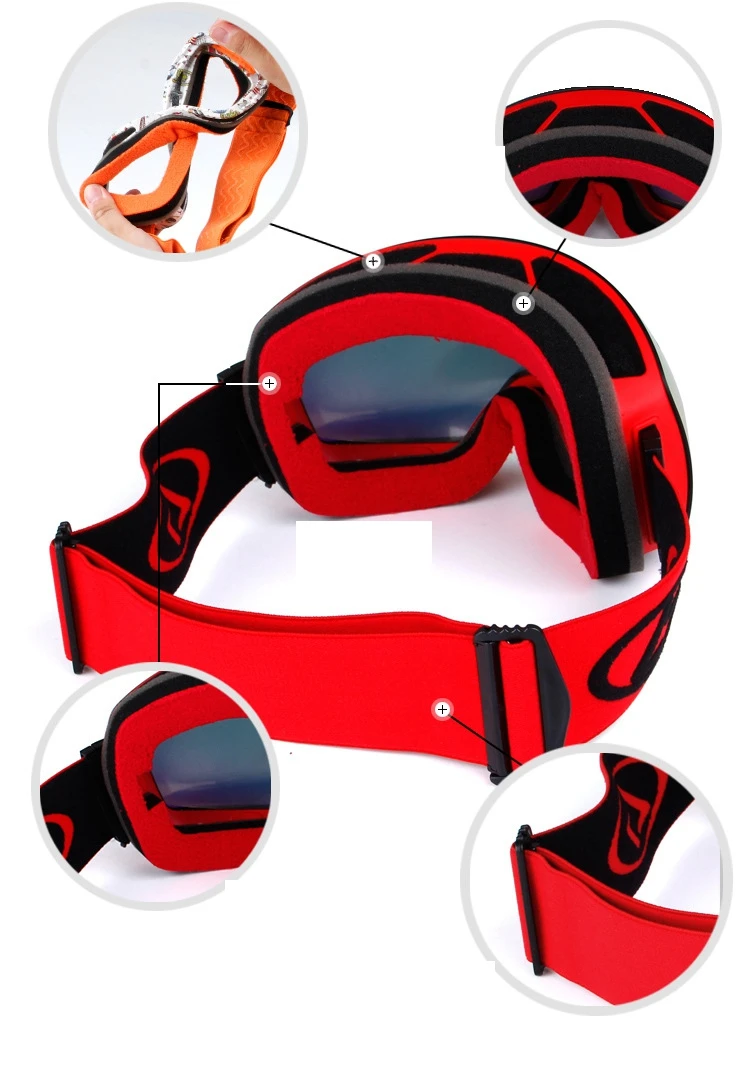 Мужские и женские UV400 Анти-противотуманные защитные большие Лыжные маски снежные лыжные очки для лыж и сноуборда