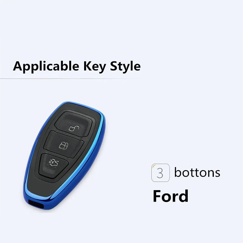 Чехол для автомобильного ключа из мягкого ТПУ защитный чехол Ford Focus Kuga Mondeo