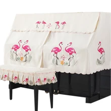 Пасторальный 1 Набор Фламинго Вышивка Чехол для пианино высокое качество вышивка практичный вертикальный пылезащитный пианино табурет крышка универсальный