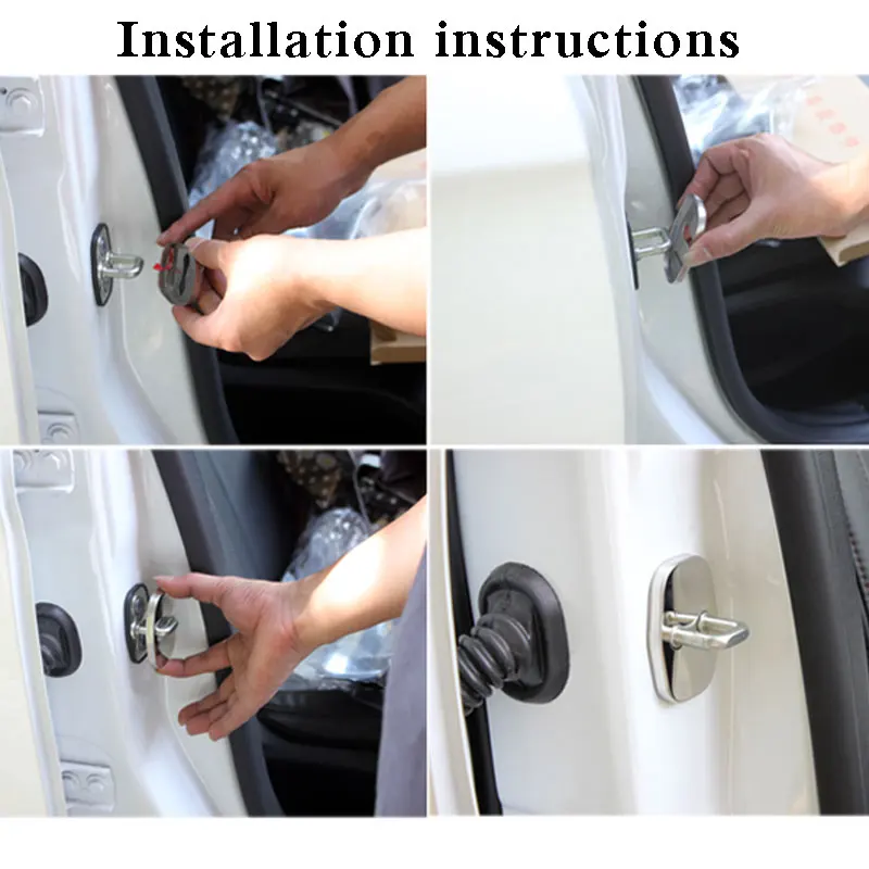 Car Door Lock Cover for Peugeot 206 308 406 408 301 2008 2012-307 Accessories