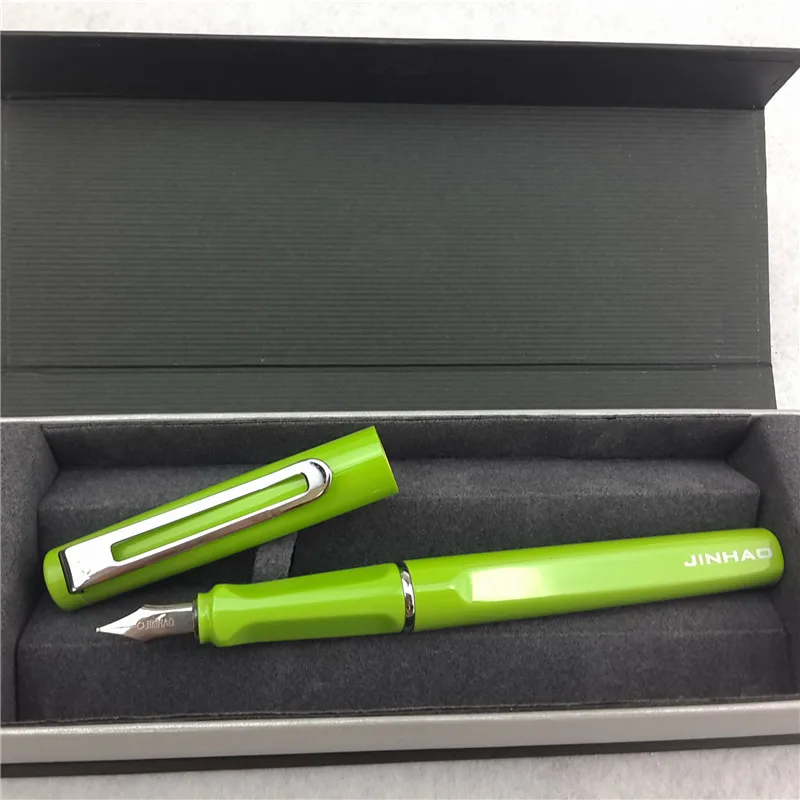 1 шт./лот Jinhao 599 авторучка светло зеленый цвет ручка Серебряная Клип stylo Материал