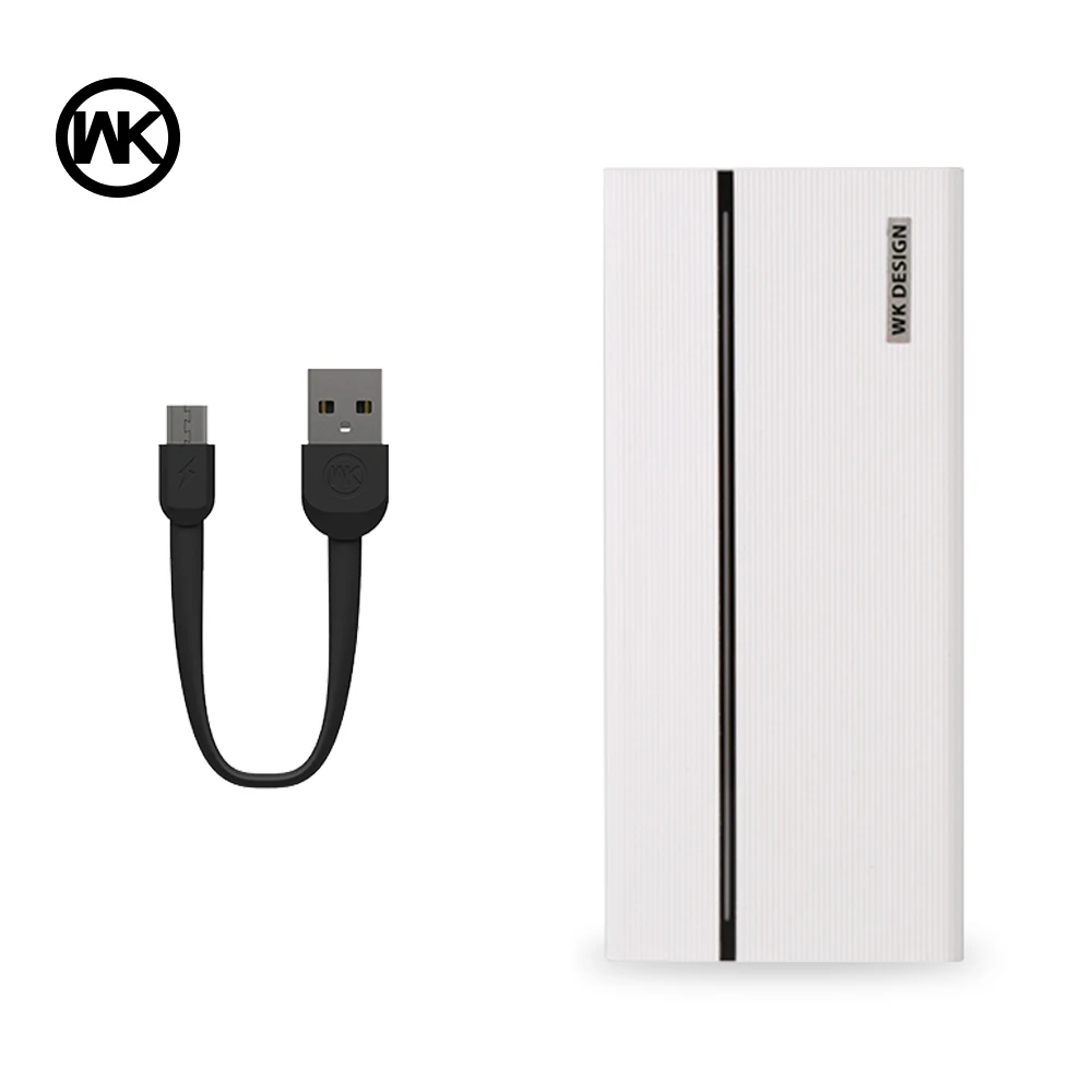 WK Portable Charger Power Bank 10000mAh Powerbank Batterie Externe for Power Bank Xiaomi iPhone X XS External Battery Poverbank - Цвет: White Powerbank